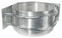 Feed trough aluminium, round, 37x37x24 cm, corner mounting