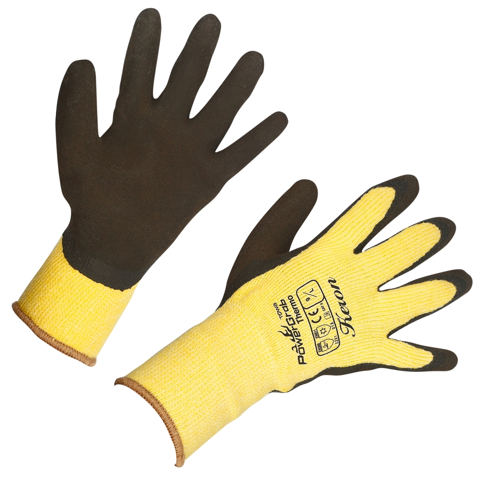Winter glove PowerGrab Thermo, yellow, size 11