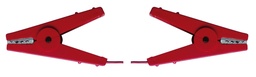 [KER_441608/011] Afrast.verbindingskabel met 2 krokodilklem rood, 60 cm