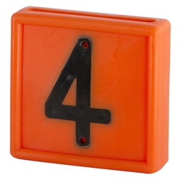 [KER_208464] Bloknummer, 1-cijf., oranje om in te schuiven (4)