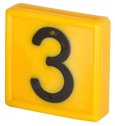 [KER_208483] Bloknummer, 1-cijferig, geel om in te schuiven (3)