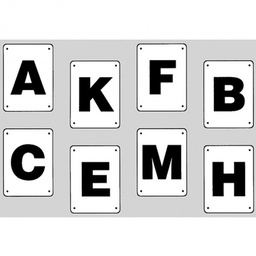 [GOB_LM4200] Dressuurletters kunststof 30x20cm set 8st (A,B,C,F,M,E,K,H)